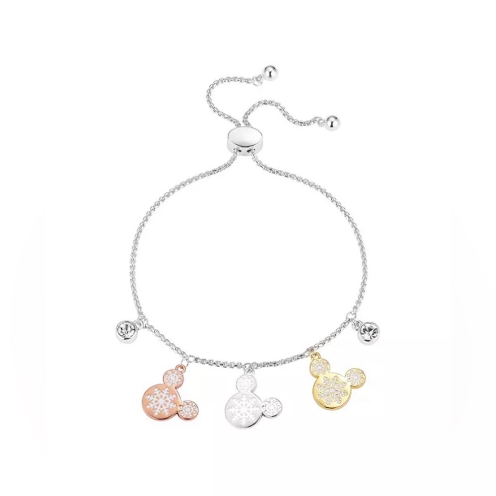 NWT Disney Silver, Gold, and Rose Gold Mickey Bracelet